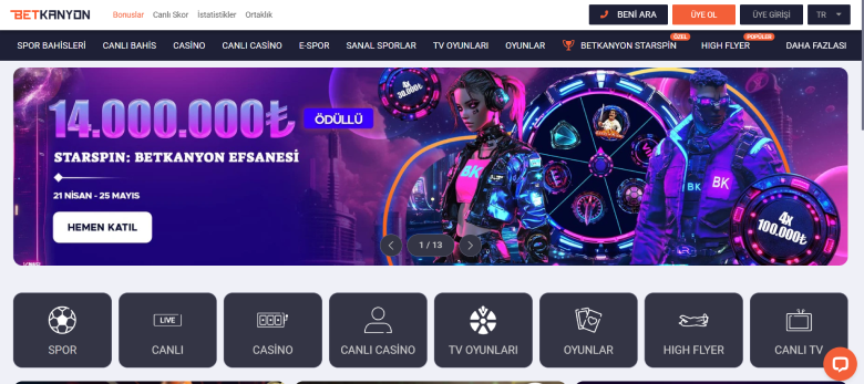 Betkanyon web sitesine nasıl giriş yapılır